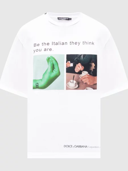 Футболка Dolce&gabbana с принтом белая