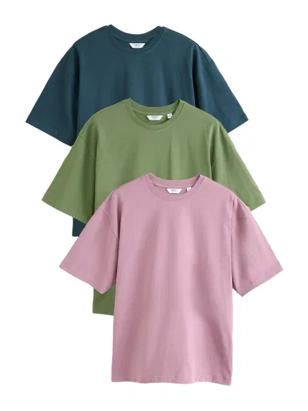 Next Tricou / petrol / lila verde