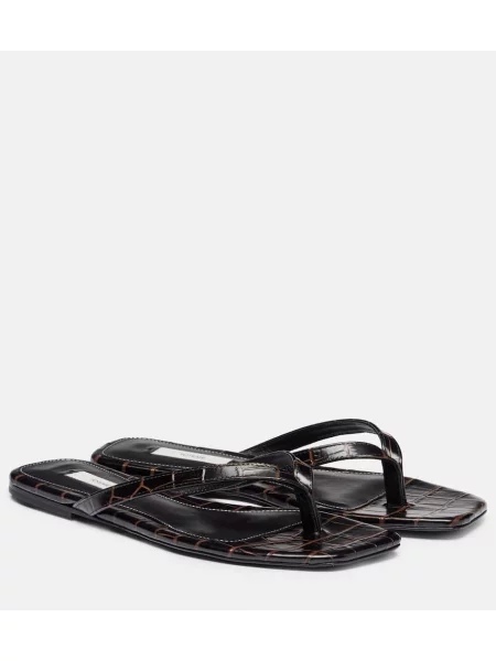 Chiloți tanga Toteme din piele maro