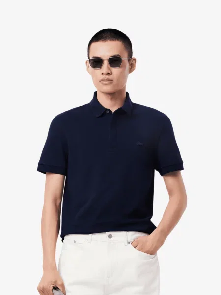 Поло Lacoste синє