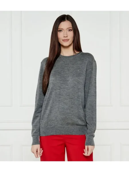 POLO RALPH LAUREN Gyapjú kötött pulóver szürke