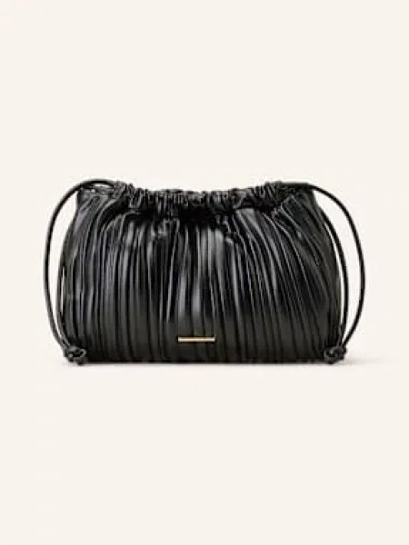 Torebka skórzana Calvin Klein skórzana ze ściągaczem czarna