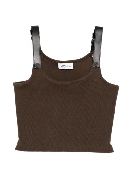 Kožni top Monse smeđa