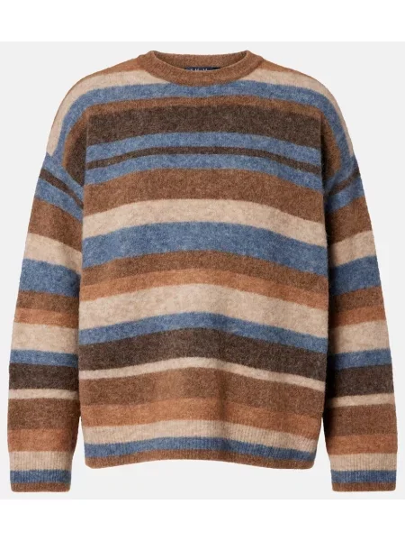 Pulover 's Max Mara din lână alpaca cu dungi bej