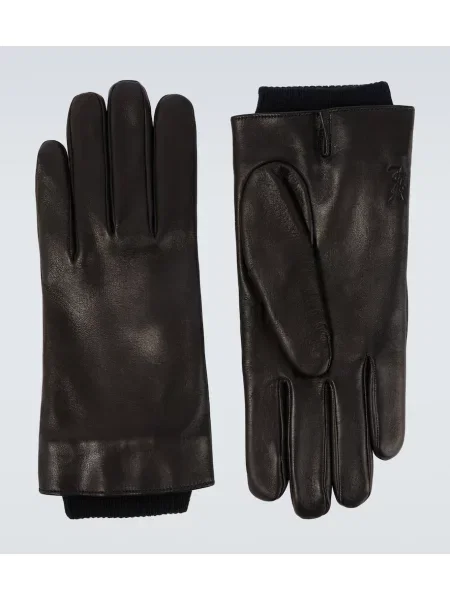 Mănuși Saint Laurent din piele negru