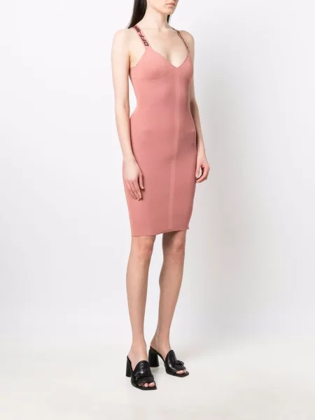 Oblekové mini mini šaty Off-white na ramínka bílé