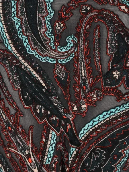Scurt rochie maxi Etro cu imagine cu model paisley negru