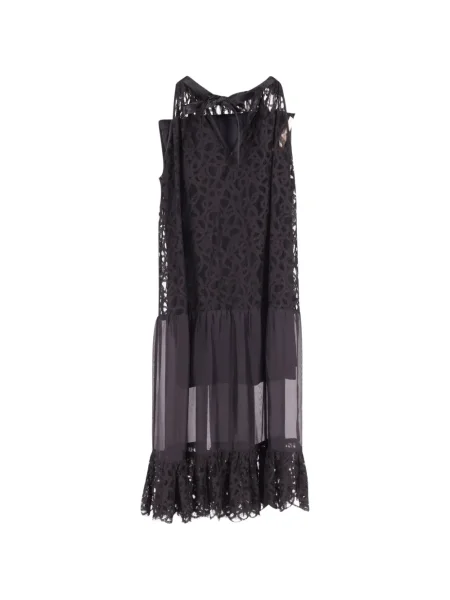Rochie Temperley London din dantelă de costum negru