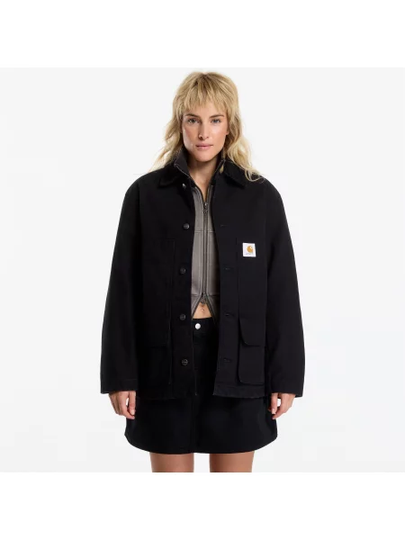 Яке Carhartt WIP Lander Coat UNISEX Black/ Black Stone Washed S черно