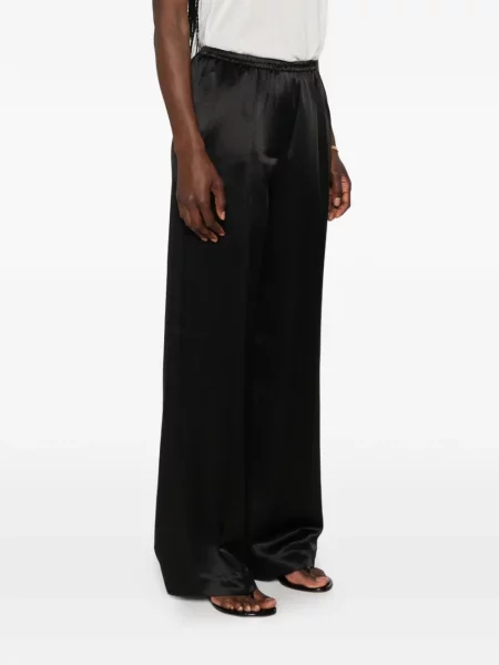 Pantaloni Soft Goat de mătase negru