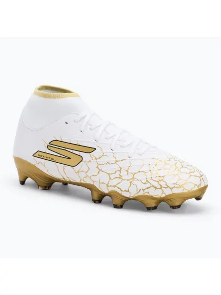 Încălțăminte de fotbal pentru bărbați SKECHERS Razor Academy FG white/gold alb