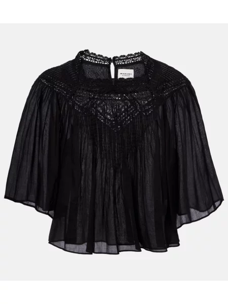 Bluză Marant Etoile din dantelă negru