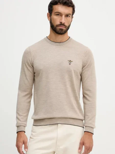 Aeronautica Militare pulover de lână bej