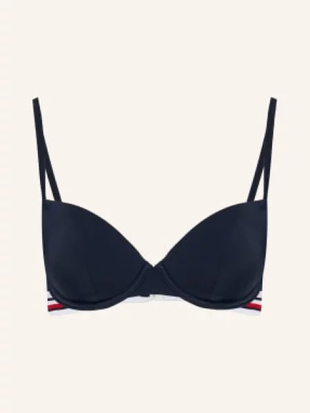Tommy Hilfiger Górka Bikini Typu Push-Up blau białe