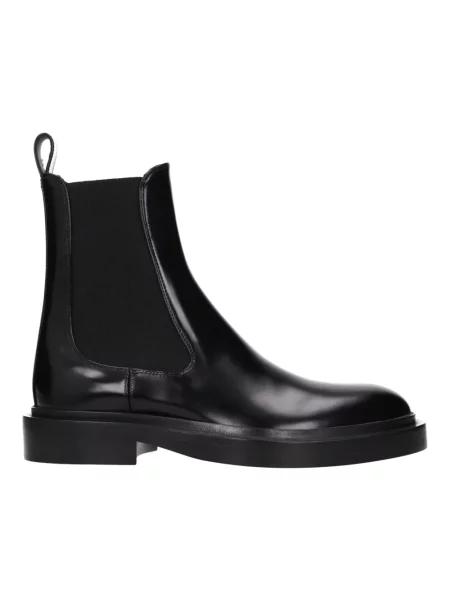 Botki Jil Sander skórzane czarne