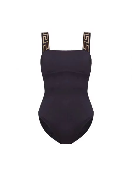 Stroj jednoczęściowy Versace na ramiączkach czarny