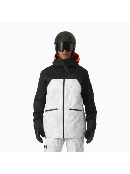 Geacă de schi pentru bărbați Helly Hansen Straightline Lifaloft grey fog snow camo aop gri