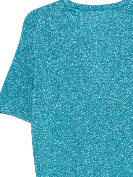 Tricou Circus Hotel cu decolteu în V albastru