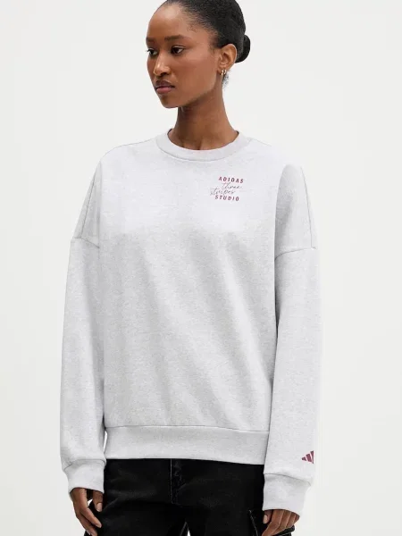 Adidas bluza z nadrukiem szary