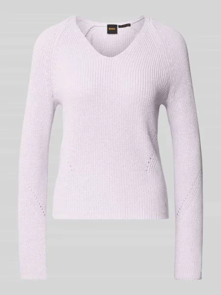 Sweter z dzianiny o kroju regular fit z czystej bawełny model ‘C_FARDELLINA’ Boss Orange