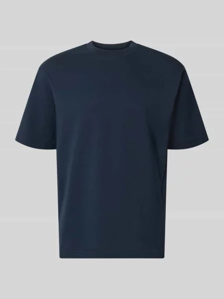 Damski t-shirt o kroju regular fit z okrągłym dekoltem Mcneal granatowa