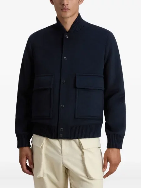 Geacă bomber Woolrich din țesătură twill albastru