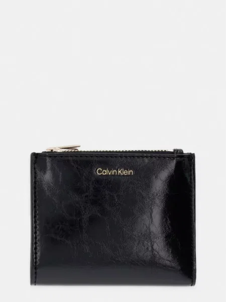 Calvin Klein πορτοφόλι γυναικείο από απομίμηση δέρματος μαύρο
