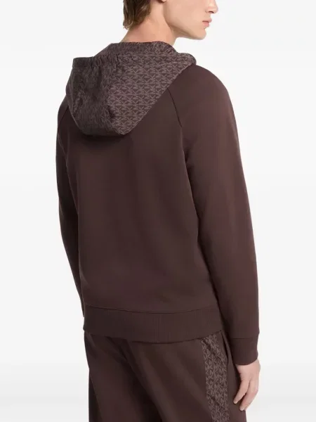 Hanorac cu glugă Michael Kors cu imagine maro