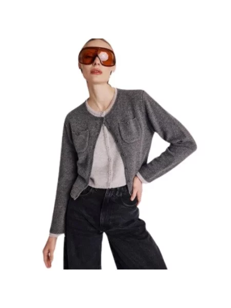 Sweter Berenice wełniany szary