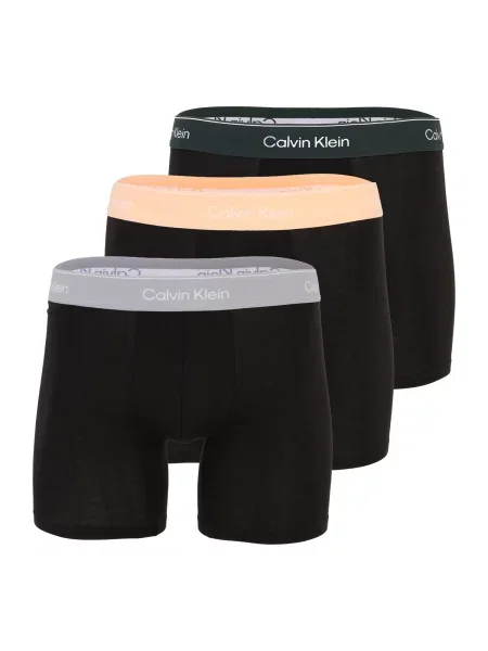 Calvin Klein Underwear Boxeri gri / verde pin / portocaliu caisă negru