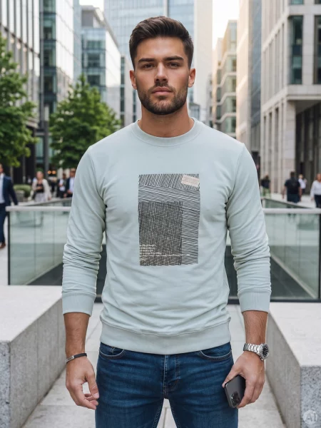 Bluza z nadrukiem Dstreet beżowa