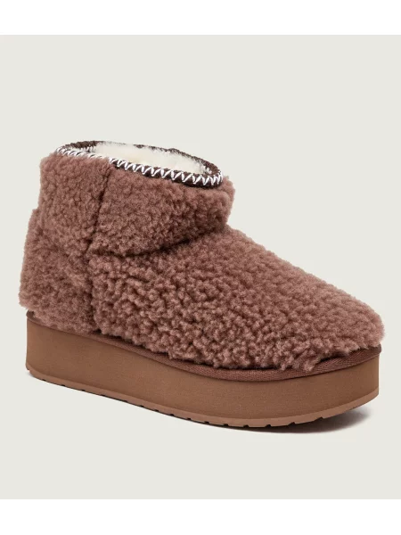 EMU Australia Bocanci Stinger Micro Flatform Teddy | lână maro