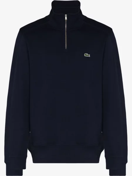 Hanorac Lacoste cu broderie albastru