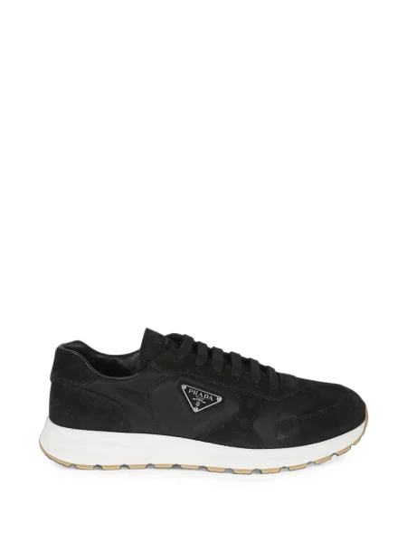 Sneakerși Prada din piele de căprioară negru