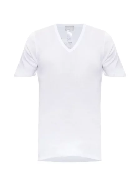 Tricou Hanro cu decolteu în V alb