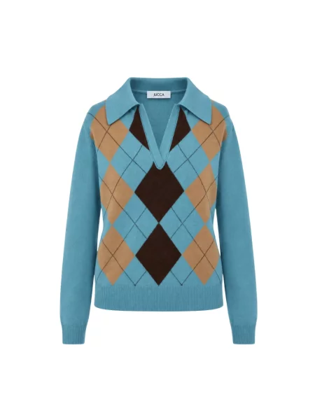 Dzianinowy sweter Jucca niebieski