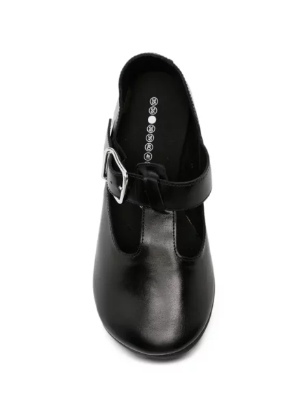 Pantofi loafer Phileo din piele cu cataramă negru