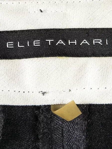 Pantaloni Elie Tahari de lână gri