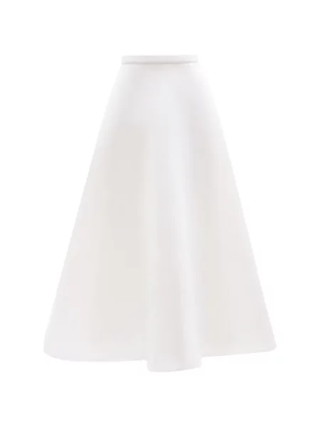 Spódnica midi Gemy Maalouf do kolan dzwony biała
