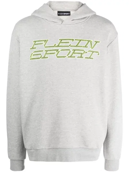 Суичър с качулка Plein Sport с принт с тигров принт сиво