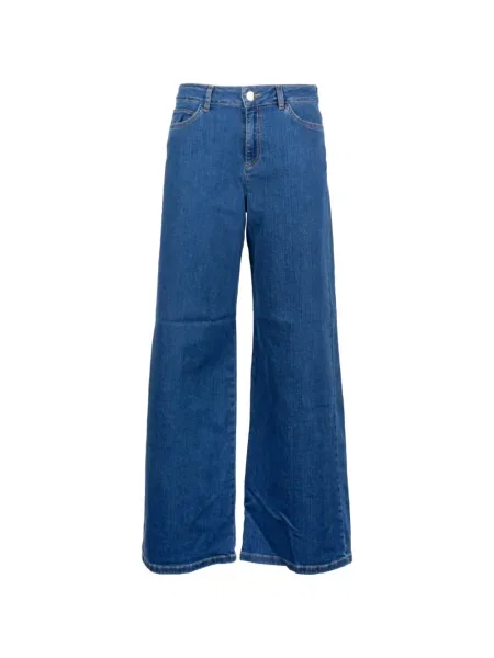Szerokie jeansy Marella niebieskie