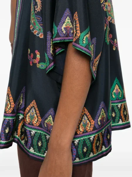 Geacă Etro cu model paisley albastru