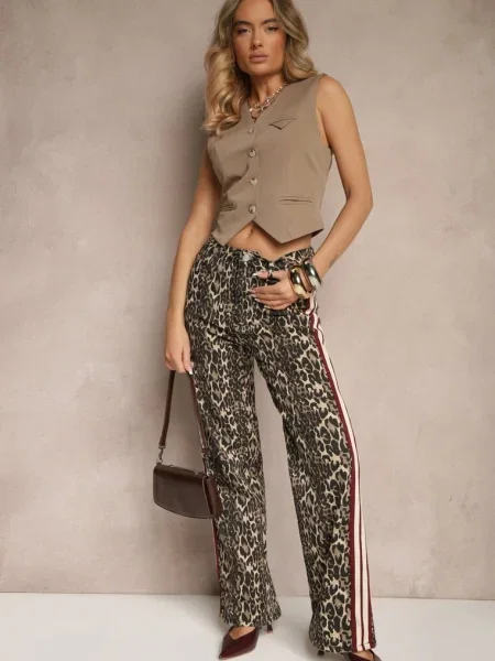 Blugi Anilora Imprimeu leopard