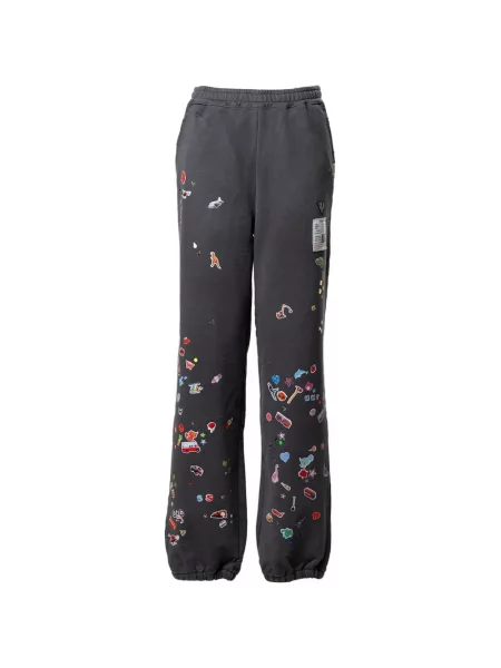 Pantaloni Maison Mihara Yasuhiro zdrențuiți alergare gri