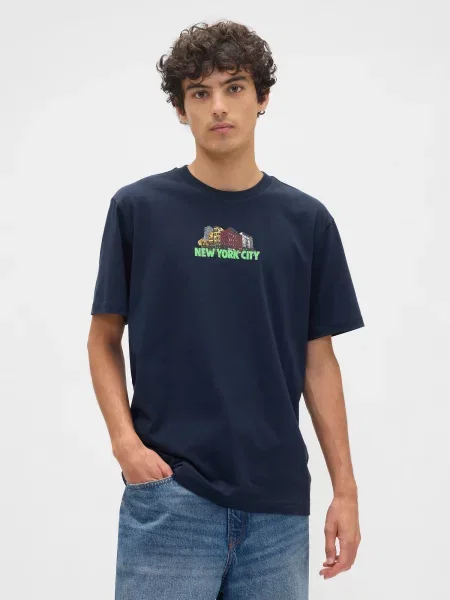 Тениска Gap синьо