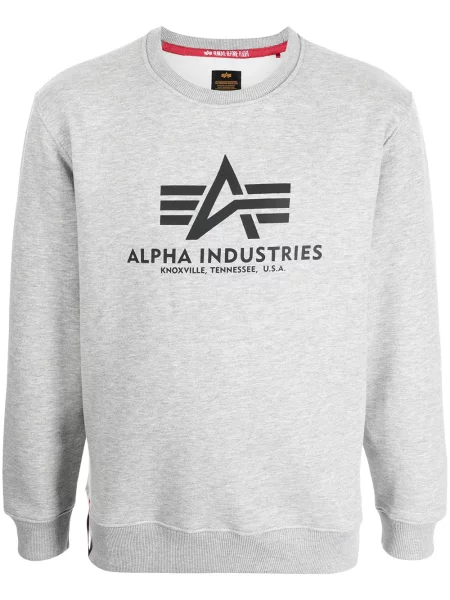 Hanorac Alpha Industries cu imagine gri