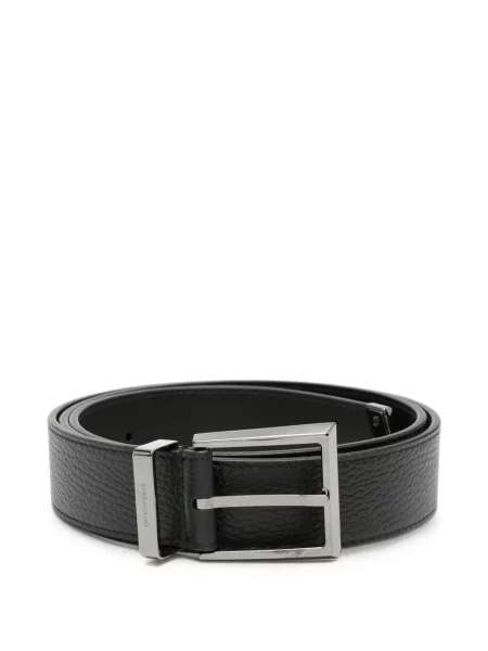 Cu centură curea Ferragamo din piele negru