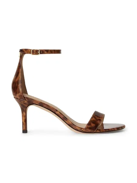 Lauren Ralph Lauren sandale cu cui din piele Allie Mid maro
