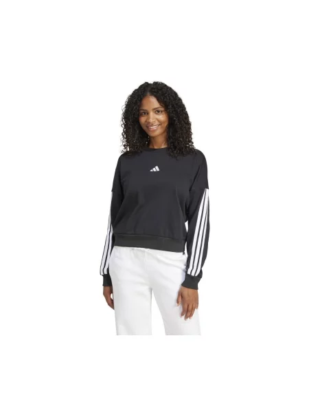 Adidas felső Essentials női nyomott mintás fekete
