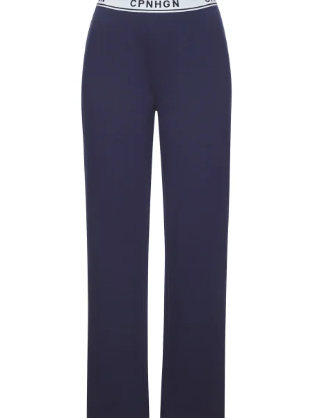 Copenhagen Studios Pantaloni de pijama albastru închis alb